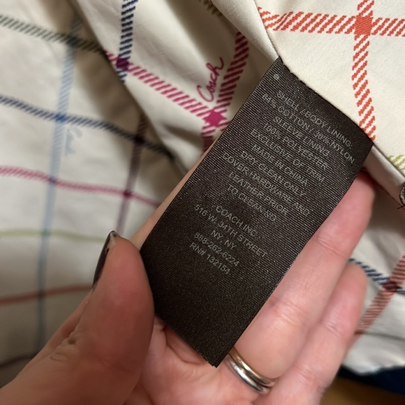 Coach women’s size large water resistant jacket navy - Picture 5 of 17